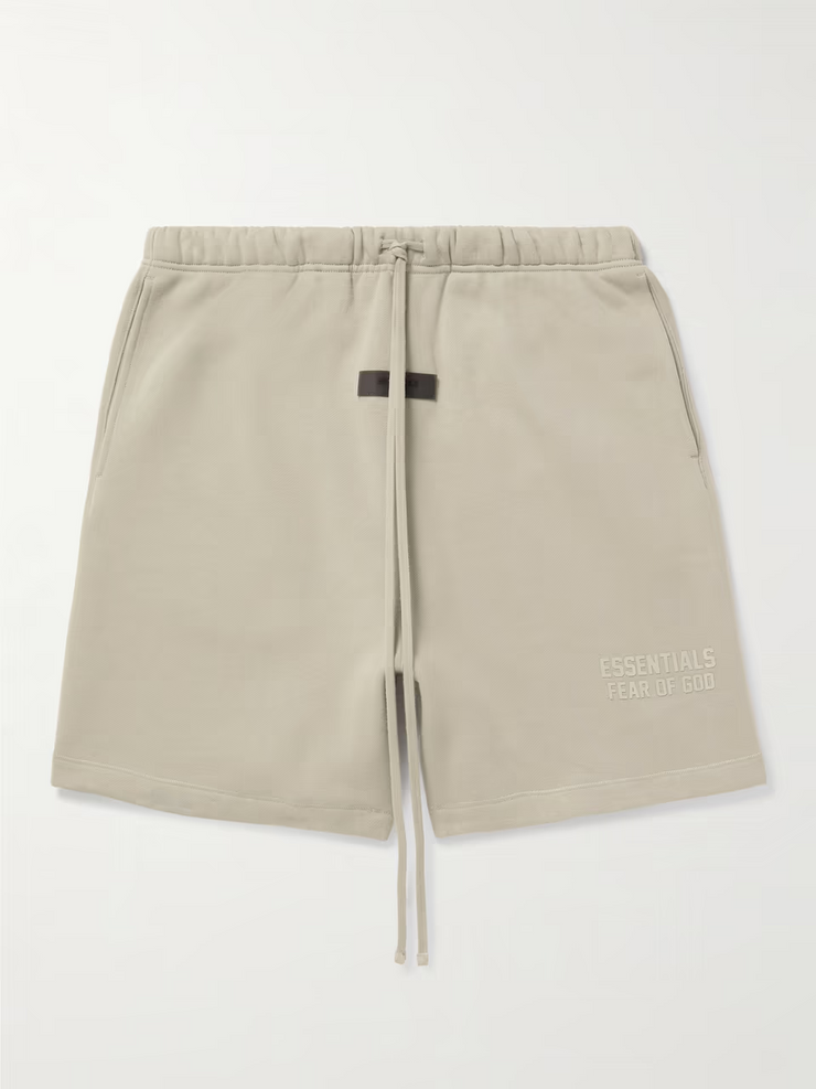 Logo-Appliquéd Wide-Leg Cotton-Blend Jersey Drawstring Shorts